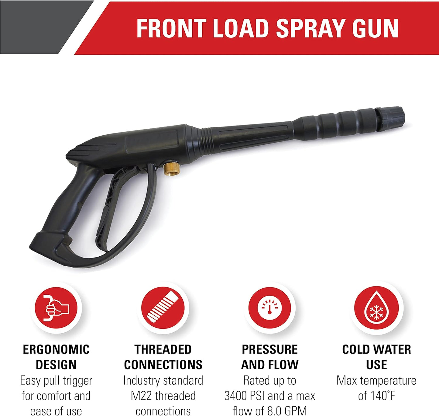 Simpson Cleaning 80147 Universal Pressure Washer Gun for Cold Water Use up to 3400 PSI-VerdiqueGarden