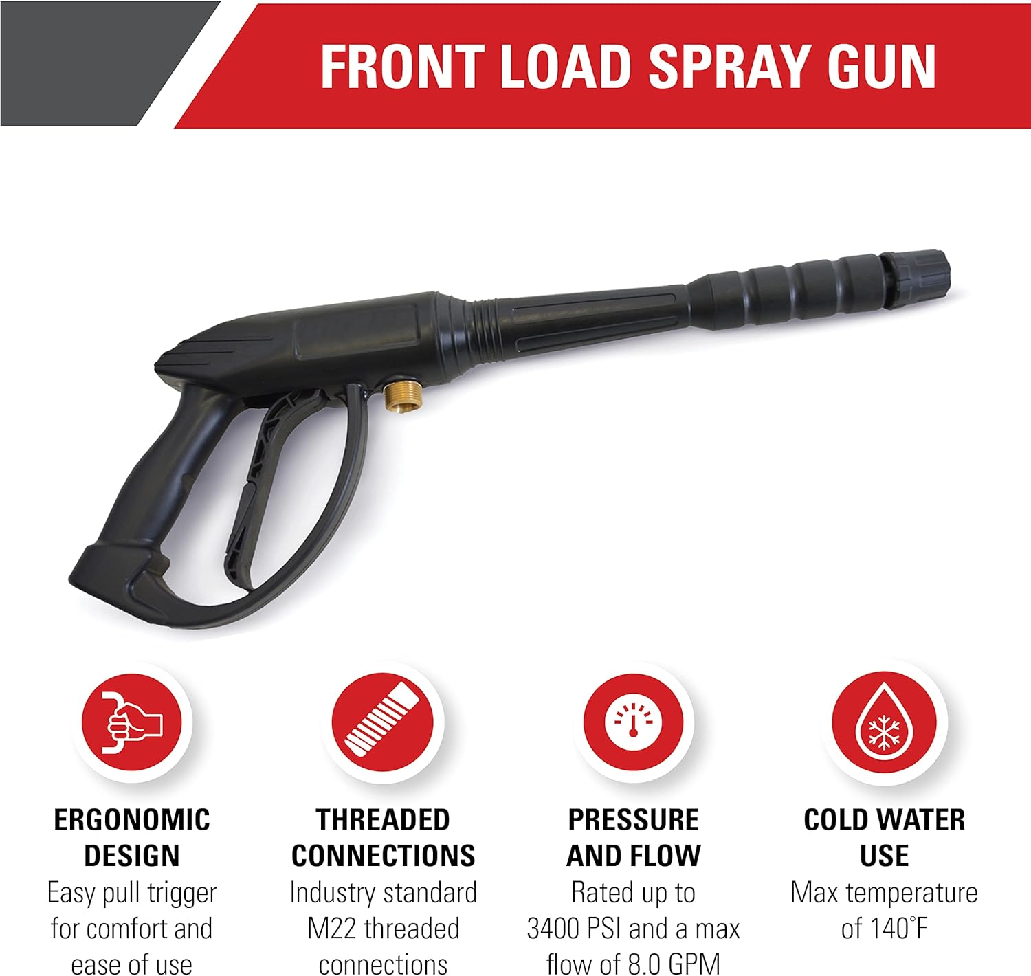 Simpson Cleaning 80147 Universal Pressure Washer Gun for Cold Water Use up to 3400 PSI-VerdiqueGarden