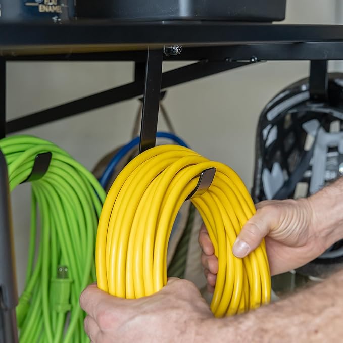 StoreYourBoard 2-Pack Heavy Duty Wall Shelves – Wall-Mounted Garage Storage Shelving and Organization for Sheds, Closets, or Utility Rooms – Holds 200 lbs, 2ft x 4ft, Black-VerdiqueGarden