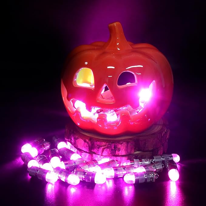 SumDirect Pack of 12/30/50/100 Colorful LED Mini Non-Blinking Lights for Paper Lanterns Balloons Floral Wedding Halloween Christmas Party Decoration Centerpieces (12, Pink)-VerdiqueGarden