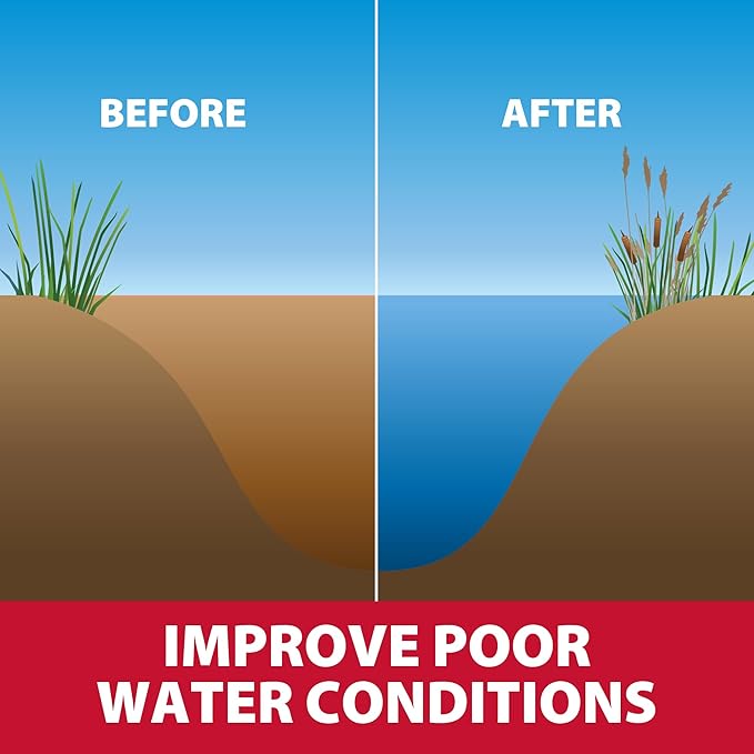 The Pond Guy Straw Barley Bale for Water Gardens, Fountains & Small Koi Ponds, Natural Clarifier, Simple & Easy to Use Pond Maintenance, 1-Pound Bale-VerdiqueGarden