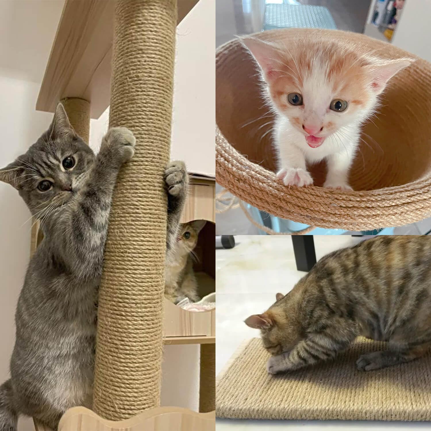 2-Pack Natural Jute Twine Rope, 4mm x 656ft Heavy Duty & Eco-Friendly - for Crafts, Gardening, Cat Scratching Post, Bundling & Hanging, 328Feet/Roll-VerdiqueGarden