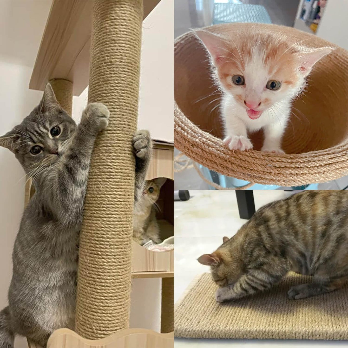 4mm Jute Twine, 164 Feet Braided Jute Rope, Heavy Duty and Thick Twine Rope for DIY Artwork, Bundling, Home Decor, Gardening Applications (4MM 164FT)-VerdiqueGarden