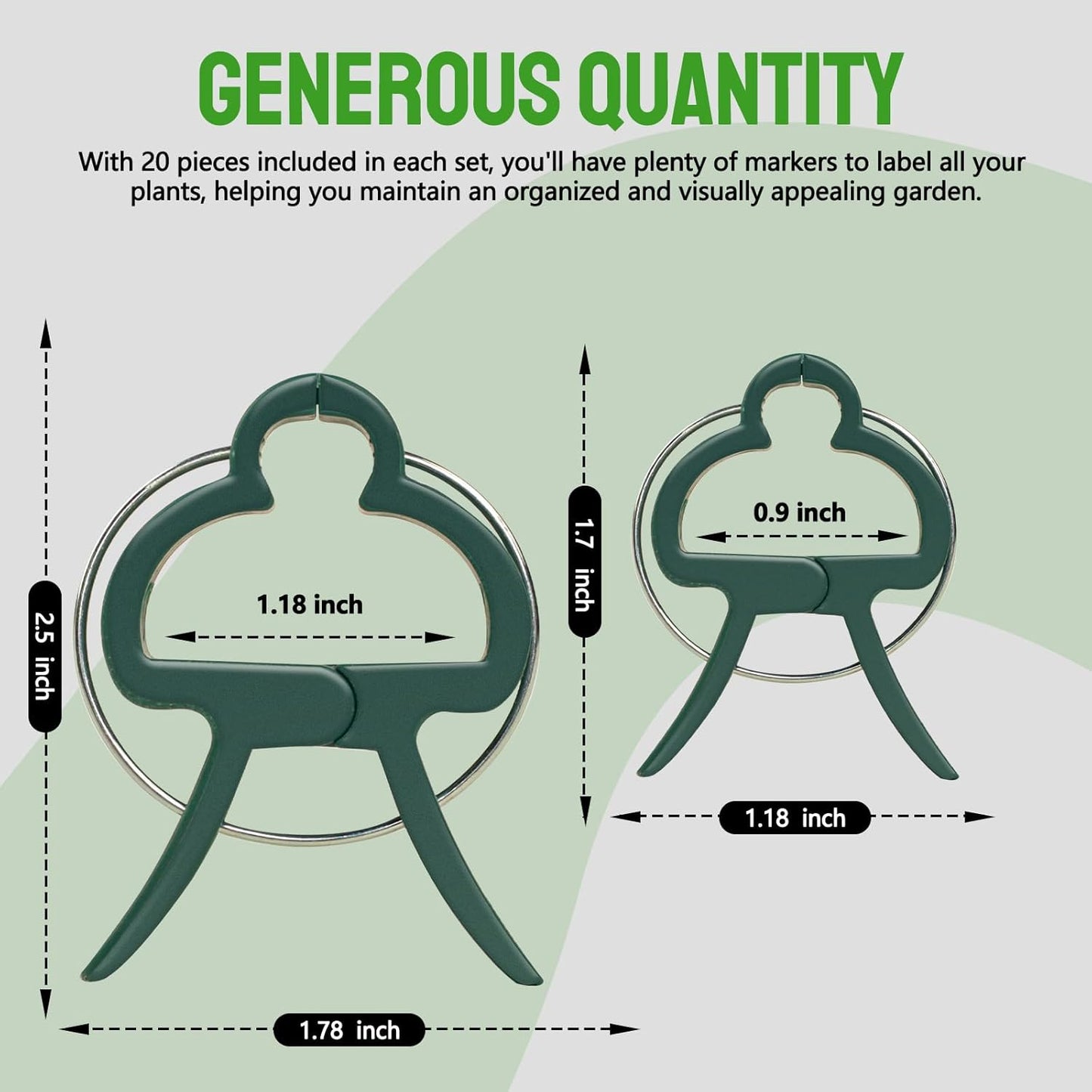 50 PCS Tomato Clips for Climbing Plants - Durable Plant Support Clips for Tomato, Cucumber, Flower, Squash Vine - 25 Large & 25 Small Clips Included-VerdiqueGarden