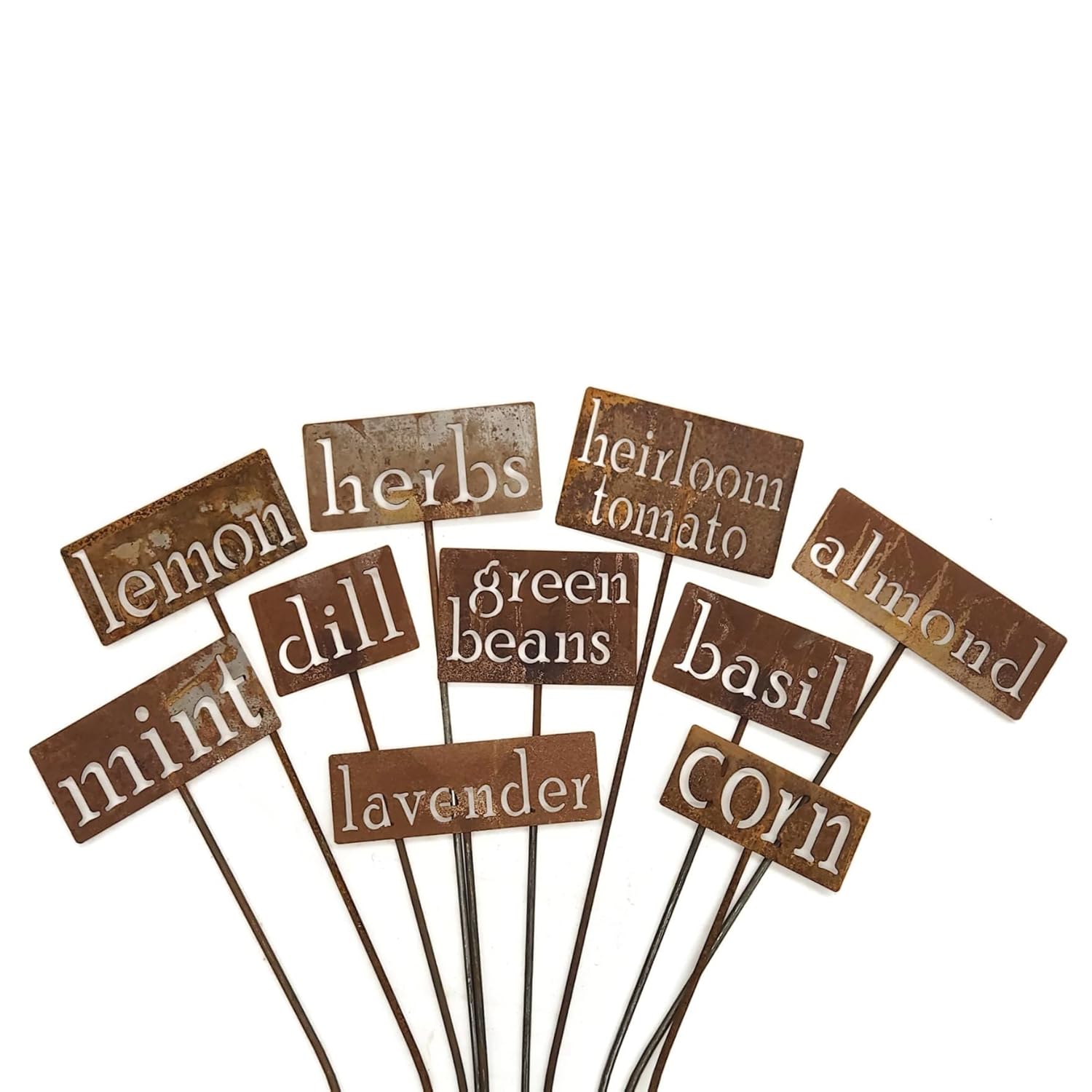 Classic Metal Garden Markers 19 Inches Tall (nasturtium, Naturally Rusted)-VerdiqueGarden