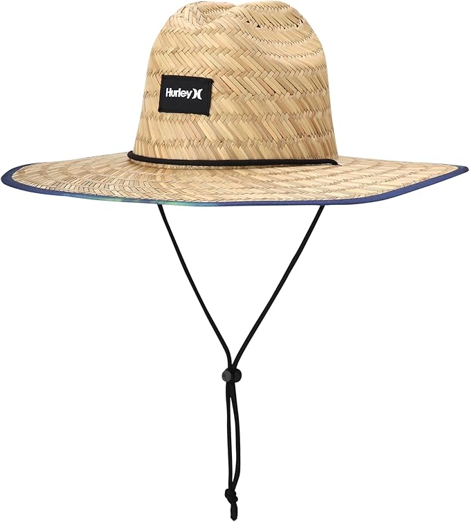 Hurley Men's Straw Hat - Bayside Lifeguard Straw Sun Hat-VerdiqueGarden