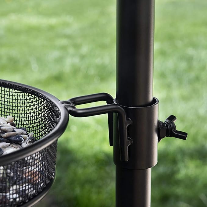 Ashman Deluxe Bird Feeding Station (4 Pack) Bird Feeders for Outside - Multi Feeder Pole Stand Kit with 4 Hangers, Bird Bath and 3 Prong Base for Attracting Wild Birds - 22 Inch Wide x 92 Inch Tall.-VerdiqueGarden