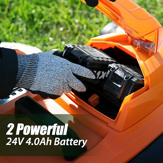 LawnMaster CLMF4817E 48V MAX* Brushless Mower with 2X24V MAX* 4.0Ah Battery and a Dual Charger-VerdiqueGarden