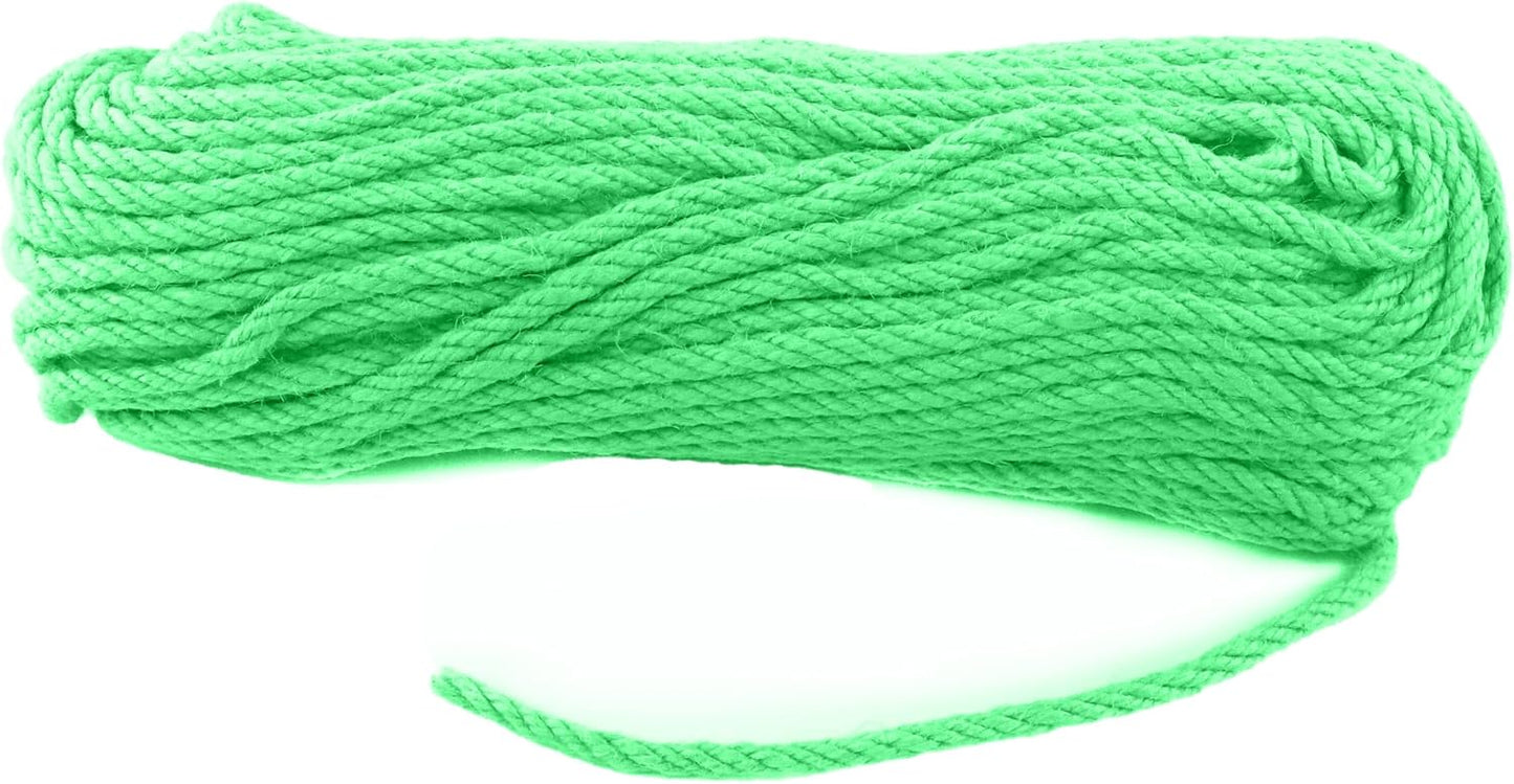 6mm x 200 Feet Light Green Jute Rope, Twine for Gardening Tomato Climbing Plant Tie Floristry Crafts Gift Wrapping Packing Decor-VerdiqueGarden