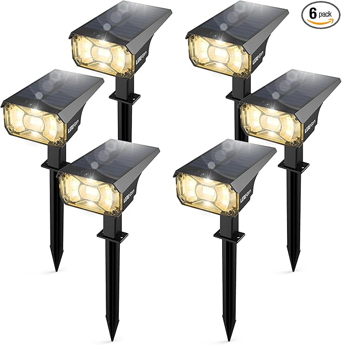 3 Brightness Modes Solar Outdoor Lights with Super Bright 40LEDs, 360 Adjustable Lighting Angle, USB Charging, Longer Working Time, Waterproof, Patio, Porch, Driveway-VerdiqueGarden