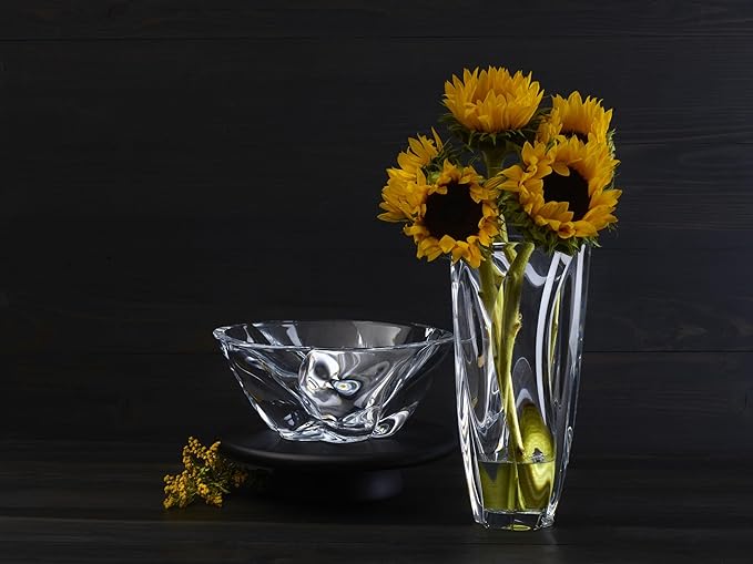 Mikasa Cassia Crystal Glass Vase, 12 Inch-VerdiqueGarden