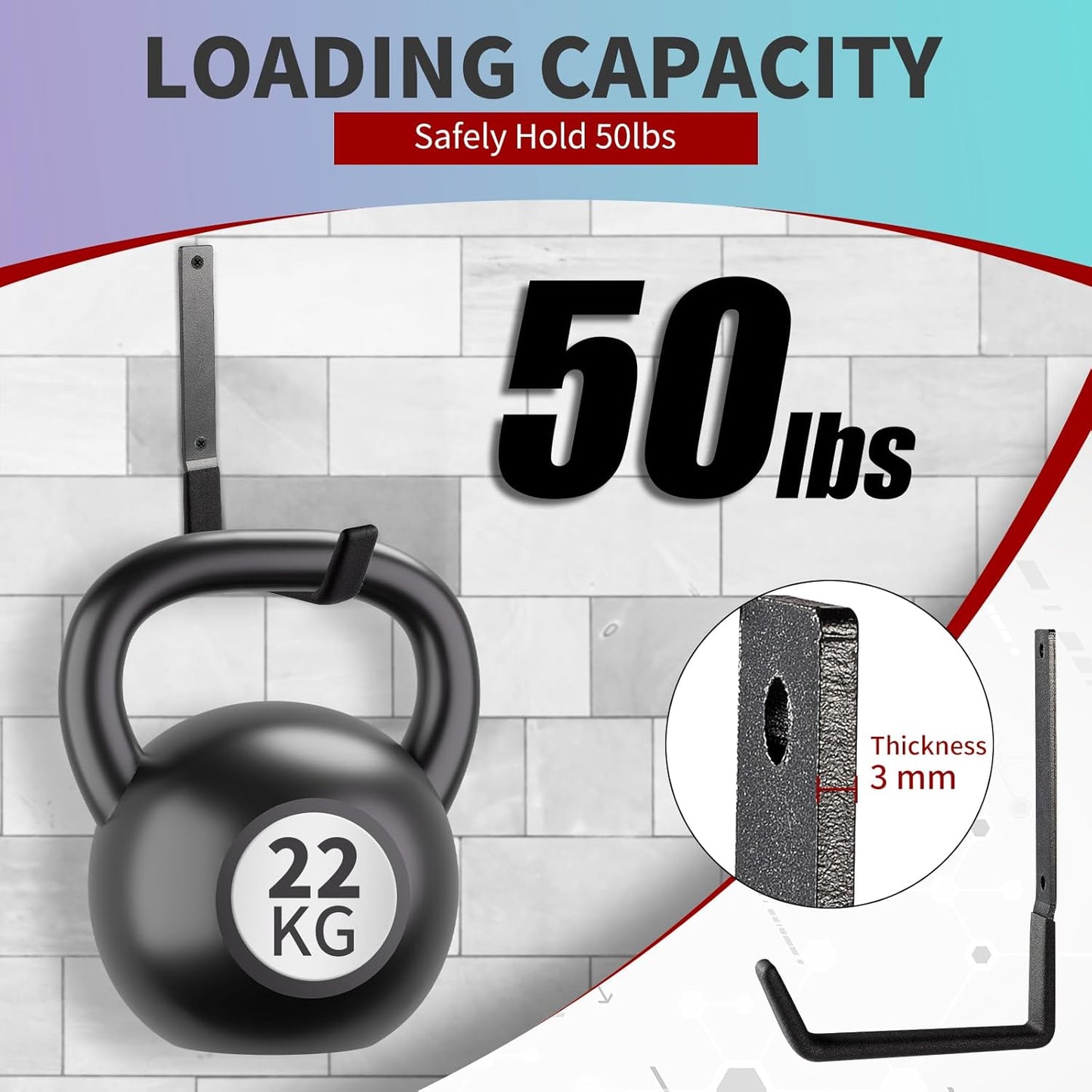 Heavy Duty Wall Hooks, Utility Hooks, Tool Organizer - Large Steel U Hooks for Garage & Garden, Hose Hanger (2 Pack)-VerdiqueGarden