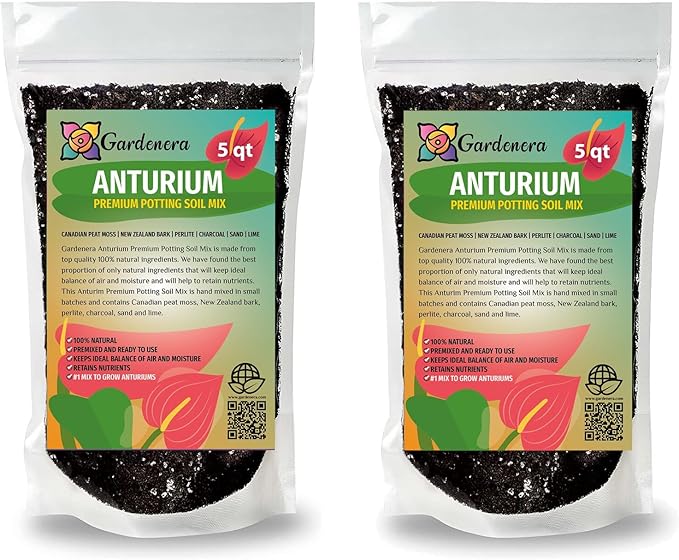 Anthurium Potting Mix - Crafted for Superior Performance and Colorful Blooms - 10 QUARTS-VerdiqueGarden
