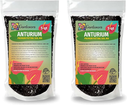 Anthurium Potting Mix - Crafted for Superior Performance and Colorful Blooms - 10 QUARTS-VerdiqueGarden