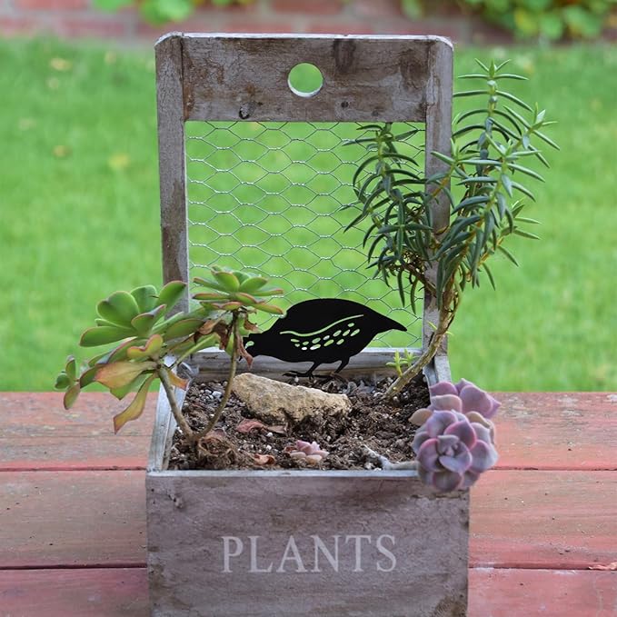 jojofuny 4pcs Garden Quail Stake Bird Yard Art Metal Statue Decor Animals Silhouette Outdoor Decoration Courtyard Ornaments for Lawns Backyard Patio Backyard Pathway-VerdiqueGarden