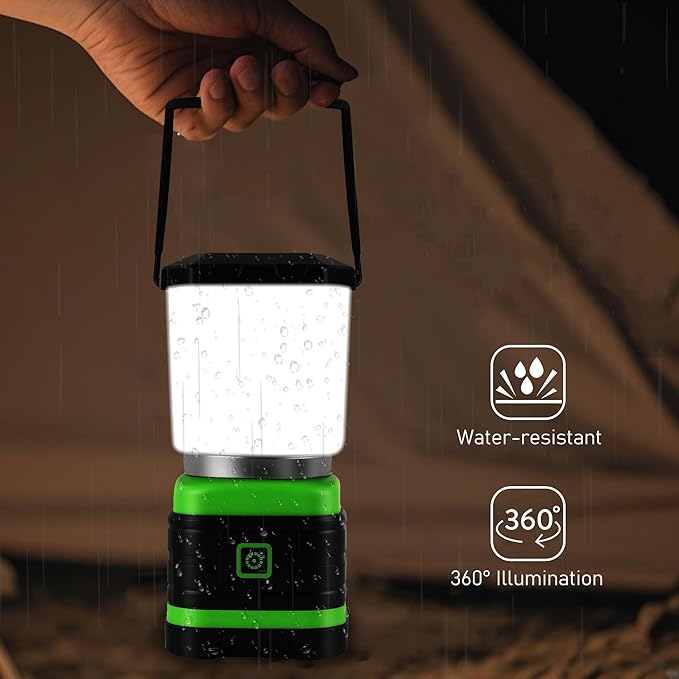 Lichamp LED Camping Lantern, Battery Powered LED Lights Camping Essentials, Portable Lanterns Flishlights for Emergency, Hurricanes, Outdoor Hiking, Power Outages, Survival Gear and Home Use, 4 Pack-VerdiqueGarden