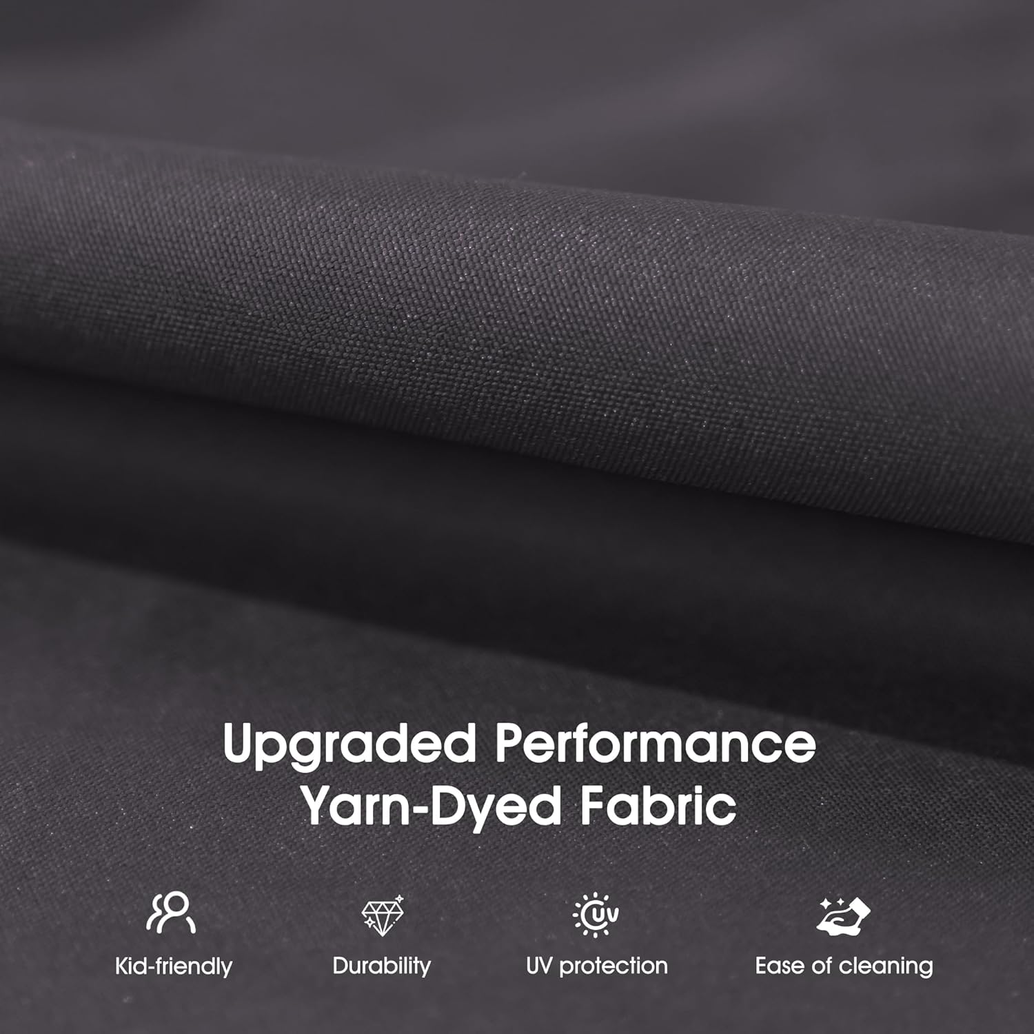 PURPLE LEAF Outdoor Patio Porch Swing with Stand, 3-seat Swing Chair with Adjustable Tilt Canopy All-Weather Steel Frame for Backyard Front Porch Lawn, Cushions and Pillow Included, Grey-VerdiqueGarden