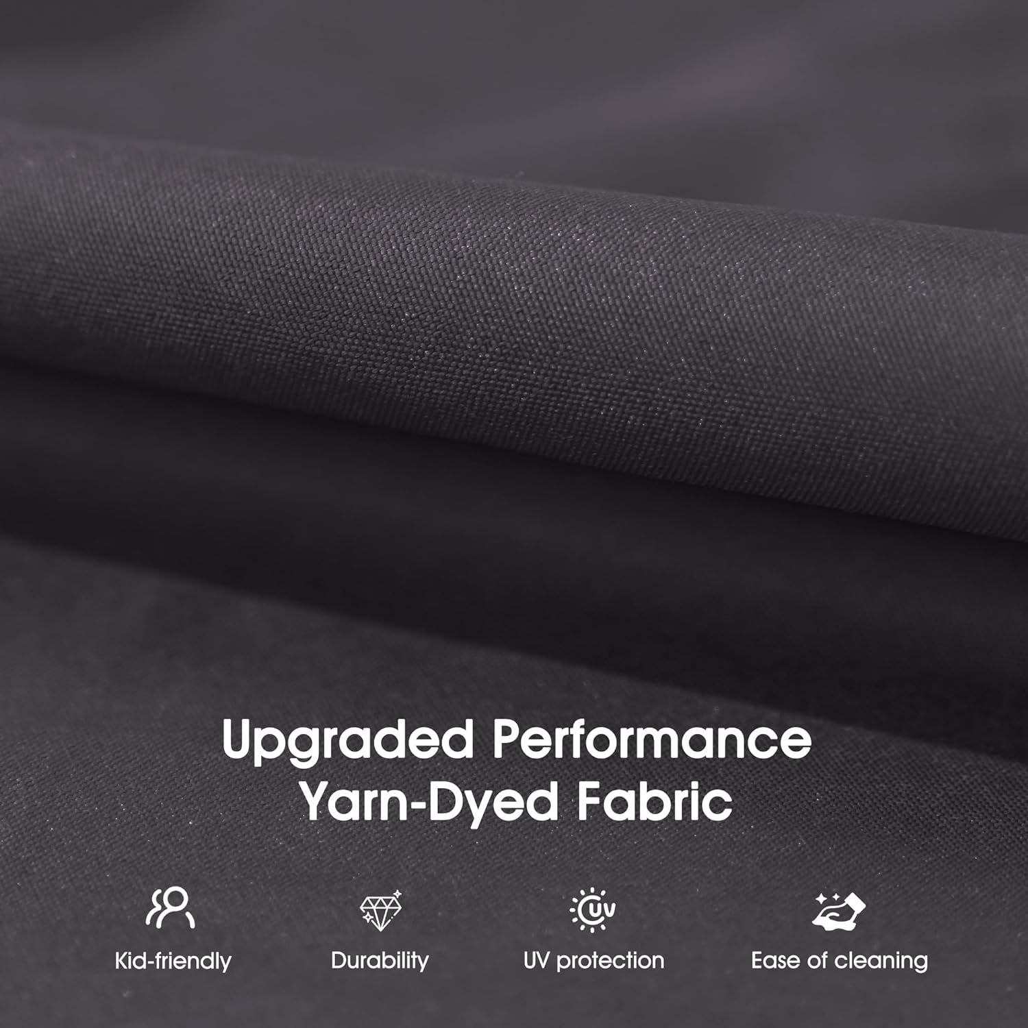 PURPLE LEAF Outdoor Patio Porch Swing with Stand, 2-seat Swing Chair with Adjustable Tilt Canopy All-Weather Steel Frame for Backyard Front Porch Lawn, Cushions and Pillow Included, Grey-VerdiqueGarden