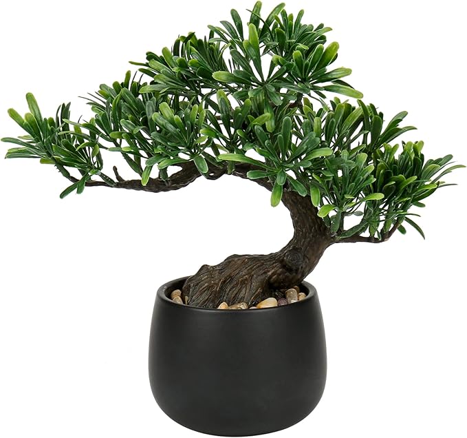 Artificial Bonsai Tree Juniper Faux Plants Indoor Fake Plants Decor with Ceramic Pots for Home Table Office Desk Bathroom Shelf Bedroom Living Room Farmhouse Decorations-VerdiqueGarden
