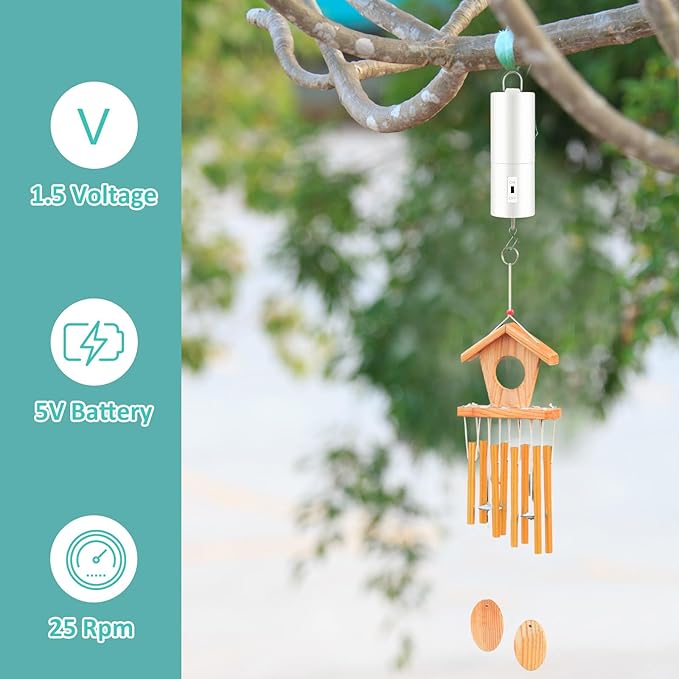 Therwen 6 Pcs Ornament Spinner Battery Operated Wind Spinner Motor Rotator Disco Ball Motor Outdoor Hanging Ornament for Halloween Mardi Gras Decoration, No Battery(White)-VerdiqueGarden