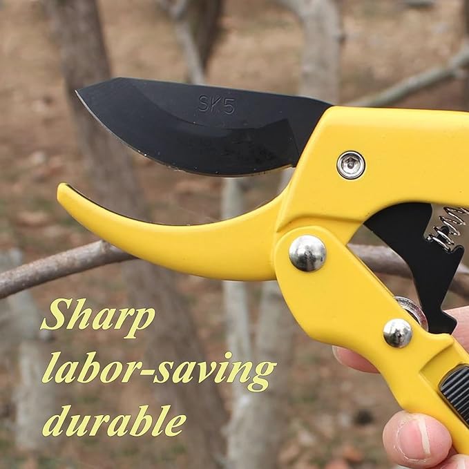 Garden clippers, premium Germany pruners, Work 3 times easier, professional pruning shears, cutting rose, flower, hedge, stem, tree, Sharp gardening scissors, Arthritis weak hand snips (Japanese, 1)-VerdiqueGarden