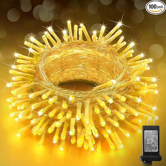 KNONEW Christmas String Lights Indoor Plug in,60FT 180LED Outdoor Waterproof Fairy Lights,8 Lighting Modes,Timer Memory Function for Bedroom Patio Balcony Party (Warm White)-VerdiqueGarden