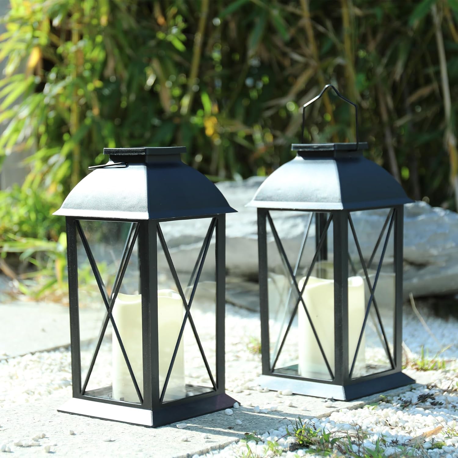 Afirst Solar Lantern Outdoor, 2 Pack Hanging Decorative Outdoor Lights Waterproof Umbrella Lights for Patio Garden, Table,Party Decor-VerdiqueGarden