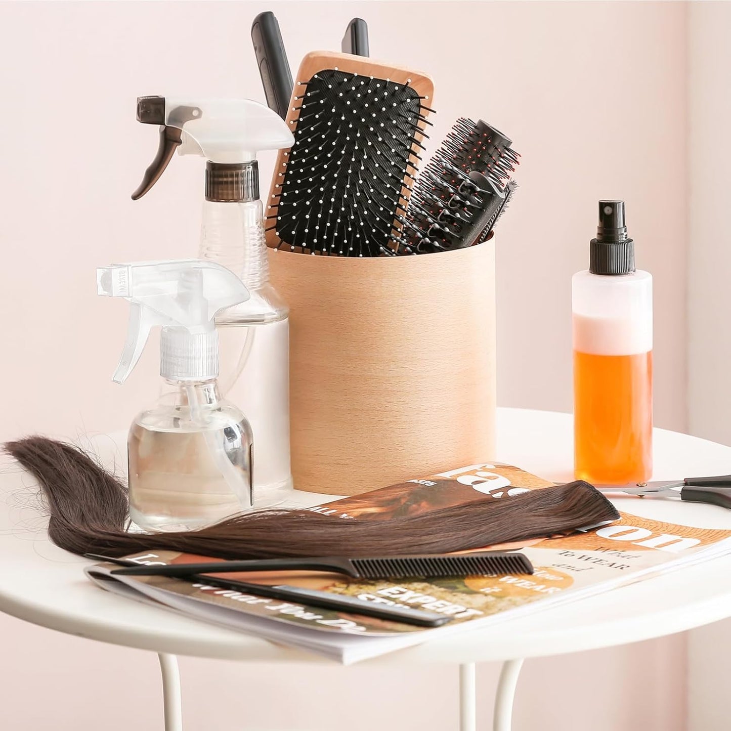 Jinei 24 Pcs 8 oz Empty Plastic Spray Bottle with Trigger Sprayers Pet Adjustable Head from Fine to Stream Refillable for Hair Plants Cooking Pets, No Leakage(Clear)-VerdiqueGarden