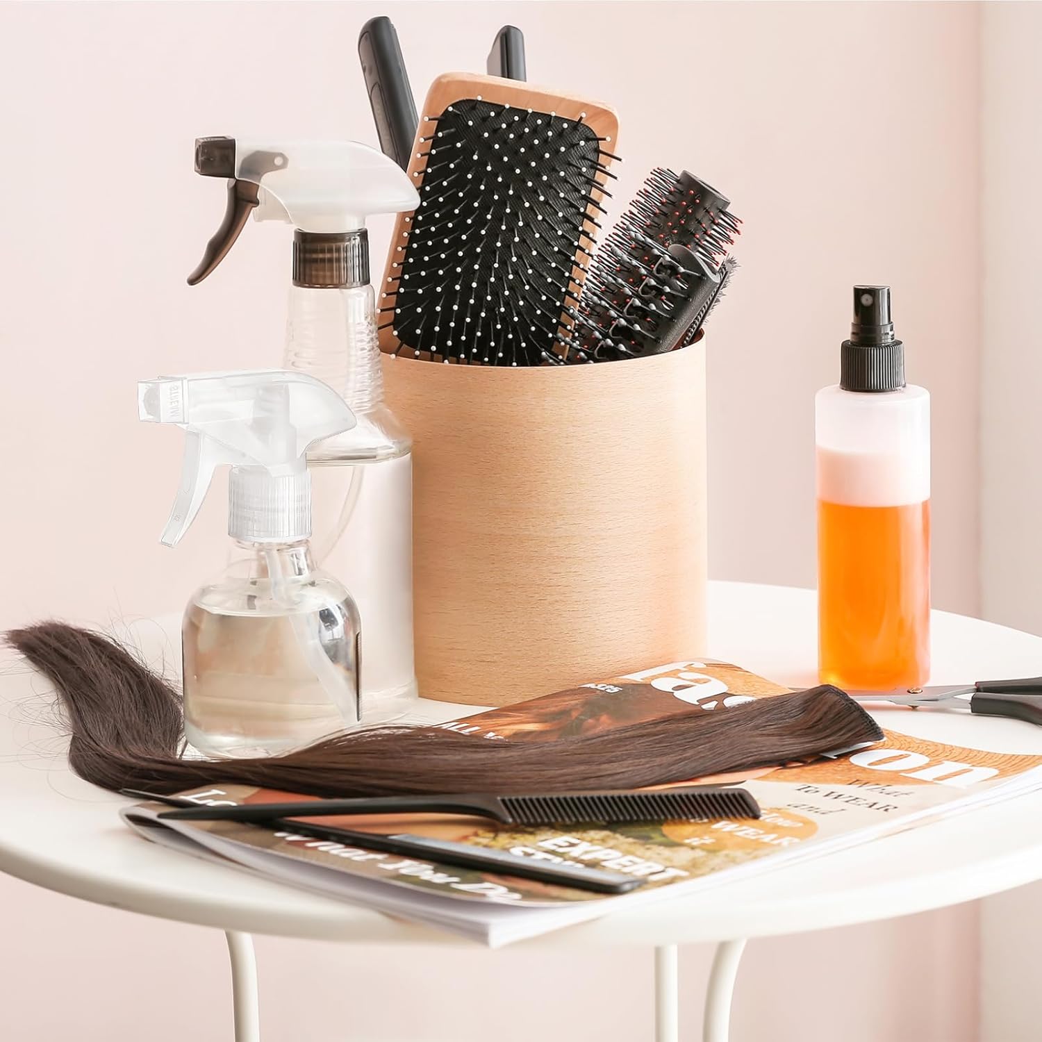 Jinei 24 Pcs 8 oz Empty Plastic Spray Bottle with Trigger Sprayers Pet Adjustable Head from Fine to Stream Refillable for Hair Plants Cooking Pets, No Leakage(Clear)-VerdiqueGarden