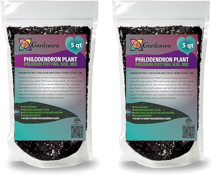 Philodendron Potting Mix - Crafted for Superior Performance and Green Foliage - 10 QUARTS-VerdiqueGarden