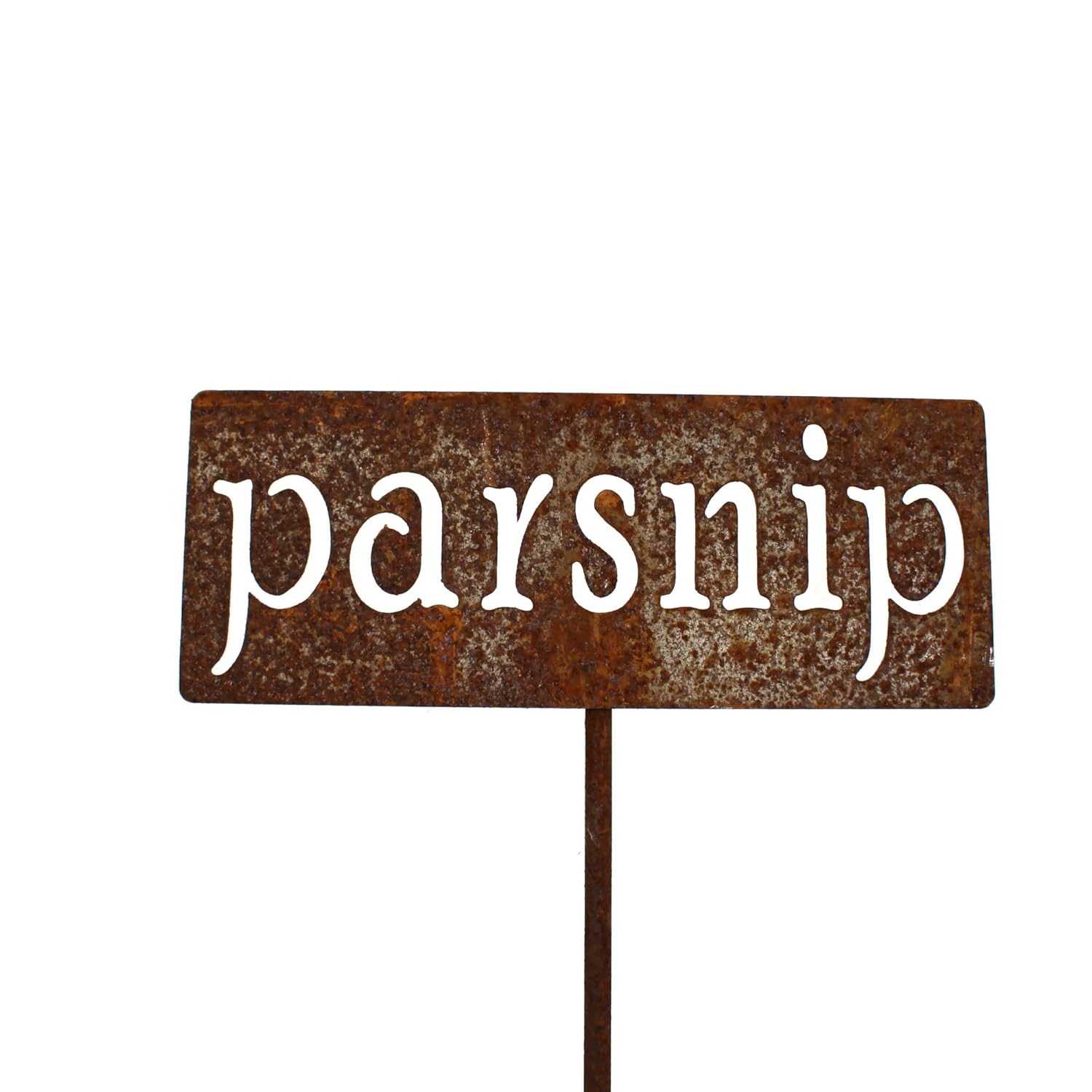 Classic Metal Garden Markers 19 Inches Tall (parsnip, Naturally Rusted)-VerdiqueGarden