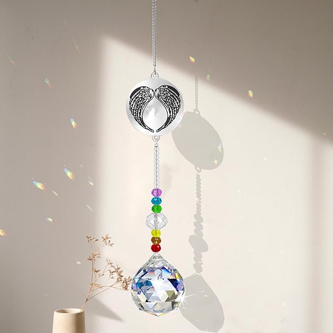 Memorial Gifts Crystal Suncatcher,Unique Sympathy Gifts for Loss of Loved One,Rainbow Maker Bereavement Gifts Box for Loss of Father Mom Dad Son Daughter Husband Brother Grandmother (Mom)-VerdiqueGarden