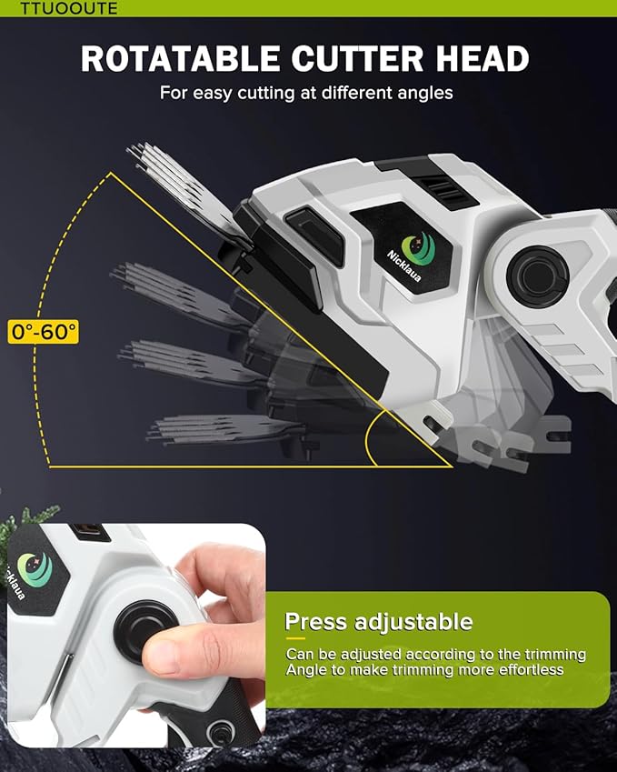 Cordless Hedge Trimmer,2 in 1 Cordless Grass Shear & Hedge Shear/Shrubbery Trimmer with Dual-Action Blade Cutting Capacity,Hedge Shear with 2 PCS Rechargeable Battery and Charger for Garden,Lawn-VerdiqueGarden