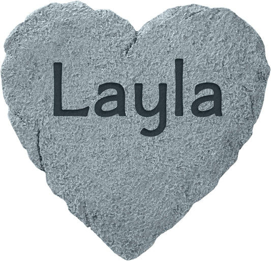 Let's Make Memories Personalized Garden Stone - Resin - Custom Garden Décor - Heart Stepping Stone - for Dad - for Father's Day-VerdiqueGarden