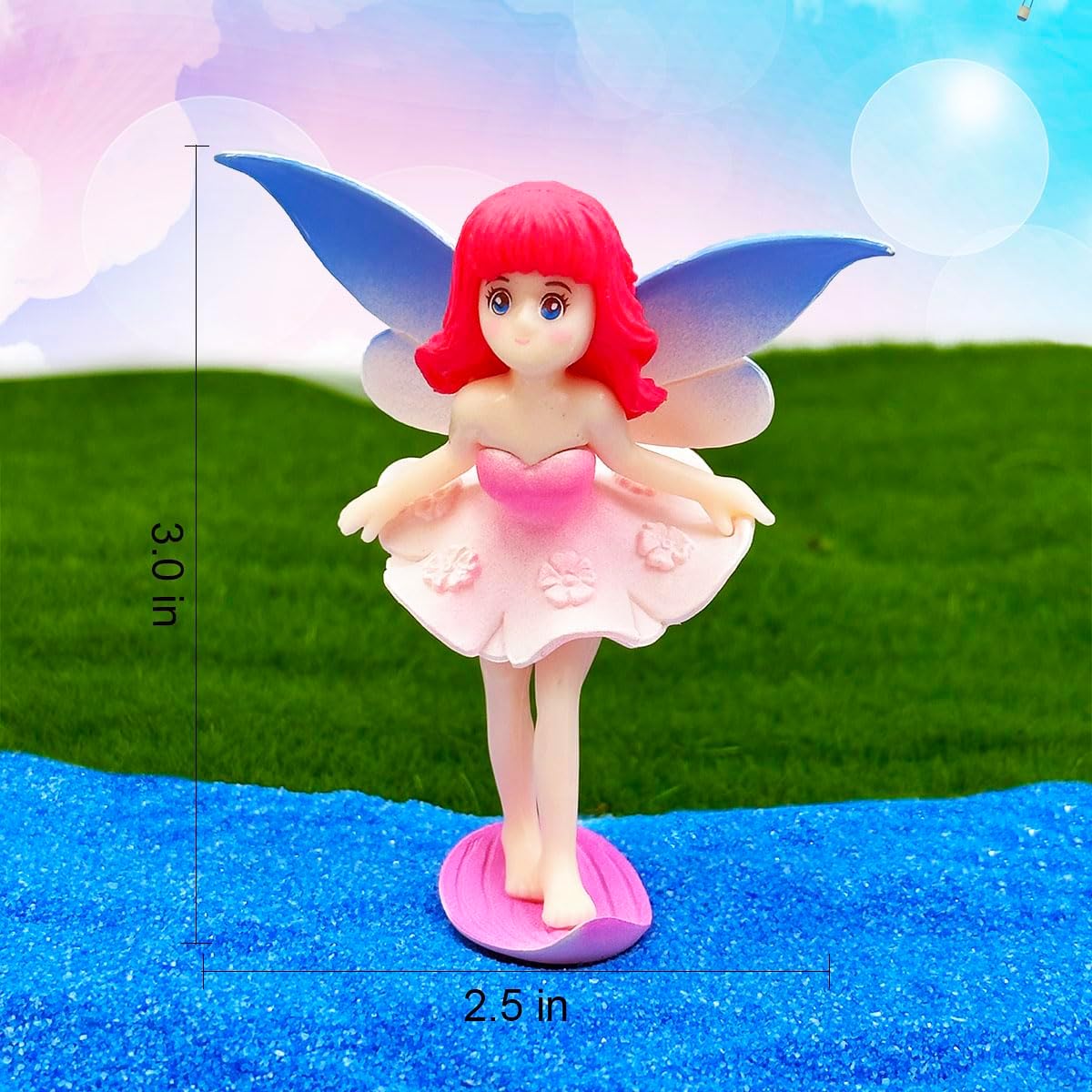 Suartus Miniature Fairy Figurines - 4Pcs Small Flower Fairies Ornaments Resin Mini Fairy Figurines Tiny Elf for DIY Fairy Garden Flower Pot Bonsai Micro Landscapes Craft Decoration Accessories-VerdiqueGarden