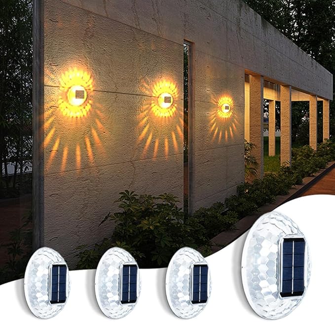 Solar Lights Decor Outdoor, Led Atmosphere Lights IPX4 Waterproof Lamp for Outdoor Wall, Stairs, Step, Fence, Yard, Patio, and Pathway (4 Pack)-VerdiqueGarden