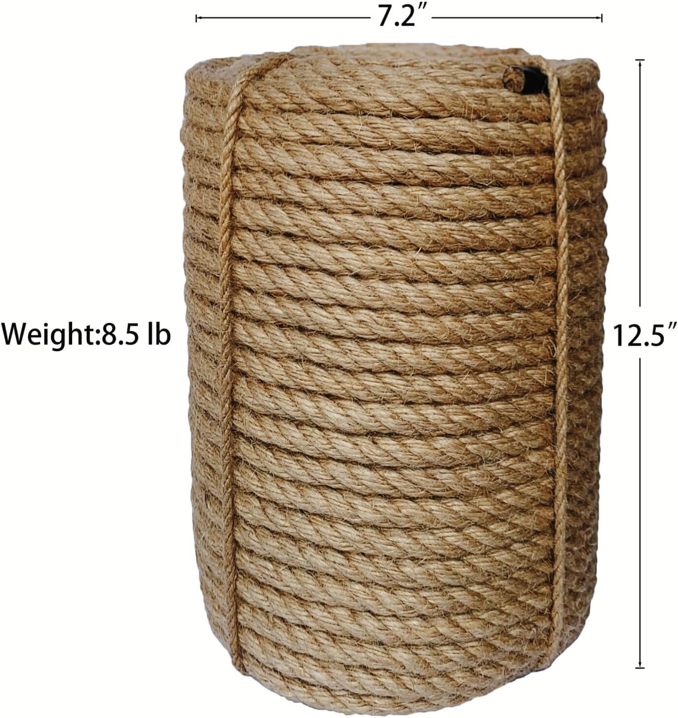 Jute Rope 14mm, 164 Feet 8.5lb Thick Garden Jute Twine String for DIY Cat Scratcher, Gardening, Bundling and Wall Hanging Craft Decorative (Brown)-VerdiqueGarden