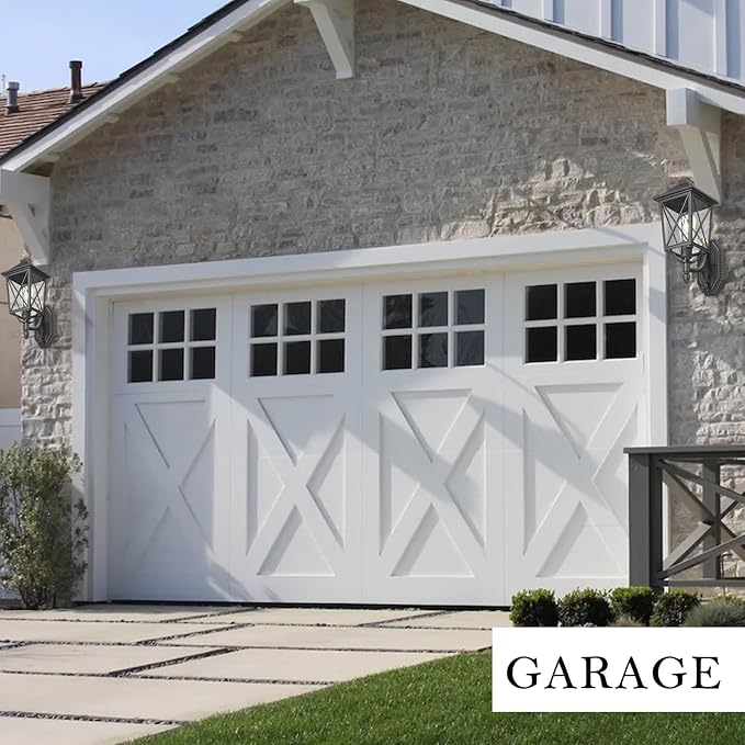 Darkaway Outdoor Wall Light Fixture,Outside Porch Lights Wall Mounted Seeded Glass Exterior Waterproof Lantern Modern E26 Socket Wall Sconce Lighting for Front Door Yard Patio-VerdiqueGarden