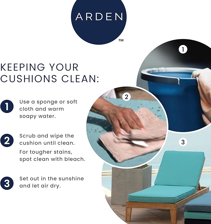 Arden Indoor/Outdoor Seat or Rocking Chair Cushion, 19 x 18, Water Repellent, Rain Proof, Fade Resistant Cushion for Rocking or Dining Chairs Ruby Red Leala-VerdiqueGarden