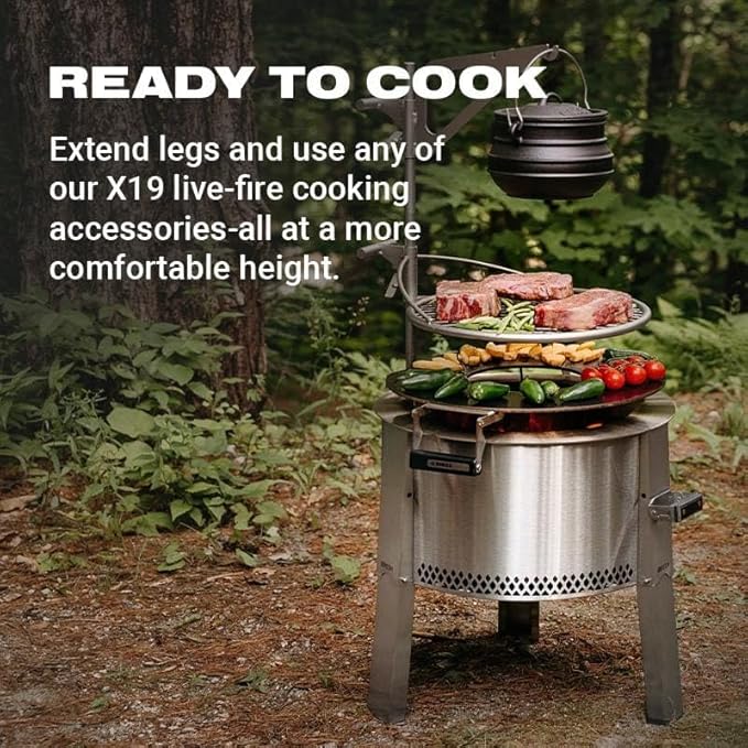 Breeo Smokeless Fire Pit (Y Series - Stainless Steel) | 21 inch Portable Smokeless Firepit for Outside | 31 Pounds | Ideal for Families Compatible with Wide Range of Breeo Accessories-VerdiqueGarden