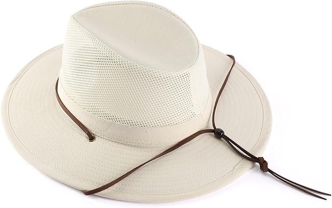 Home Prefer Cotton Summer Fedora Hat Wide Brim Sun Hats for Men Women UPF 50+ Sun Protection Cap for Fishing Hiking-VerdiqueGarden