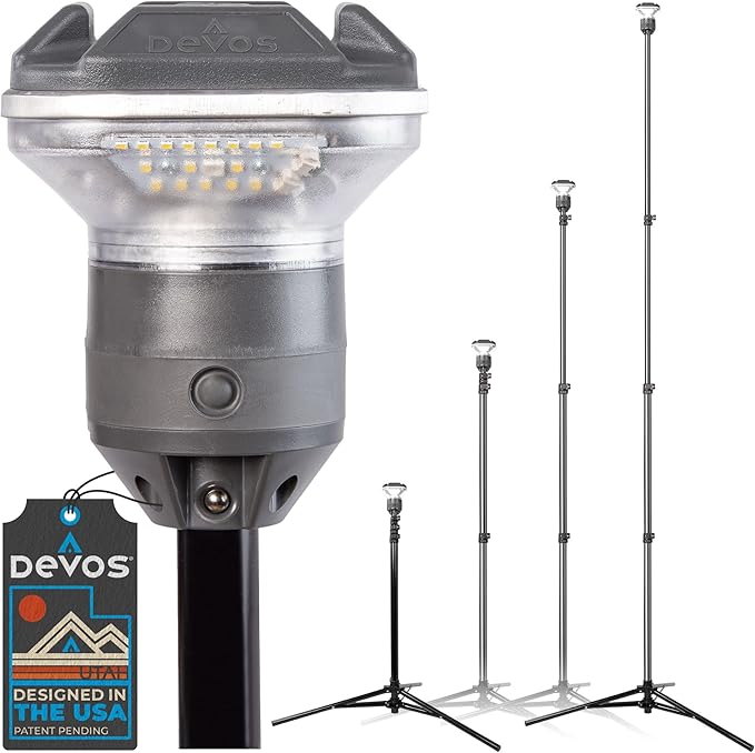 Devos Outdoor LightRanger 1200 - High-Performance LED Tripod Lantern with Adjustable Height, 1200 Lumens Brightness, and Long Battery Life.-VerdiqueGarden