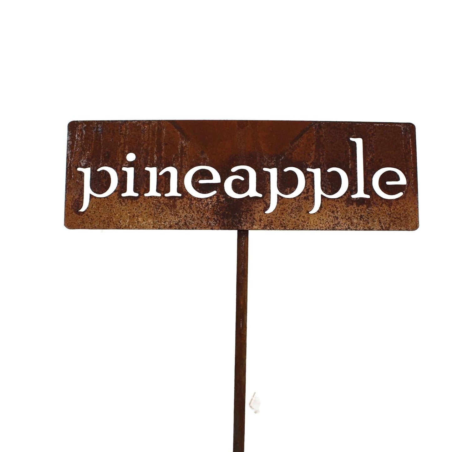Classic Metal Garden Markers 19 Inches Tall (pineapple, Naturally Rusted)-VerdiqueGarden
