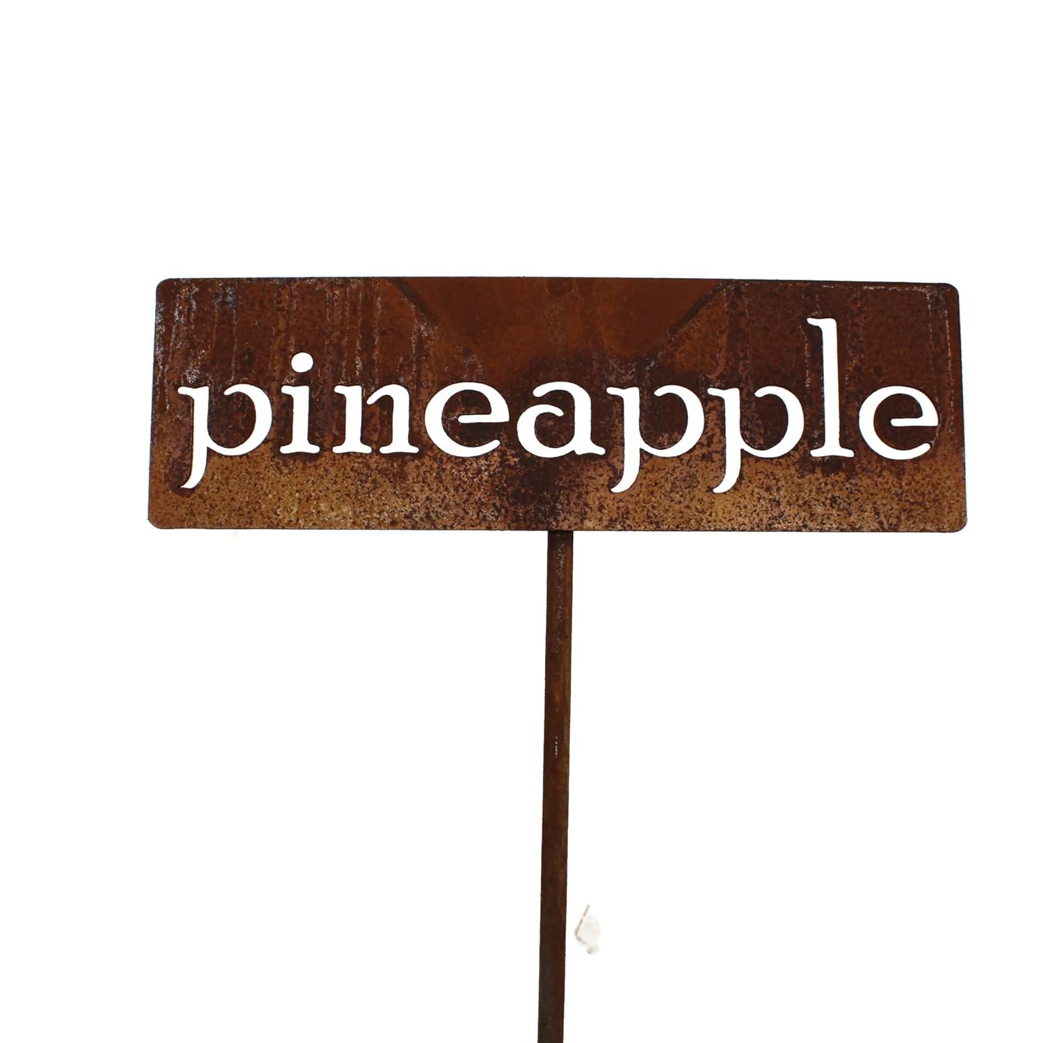 Classic Metal Garden Markers 19 Inches Tall (pineapple, Naturally Rusted)-VerdiqueGarden