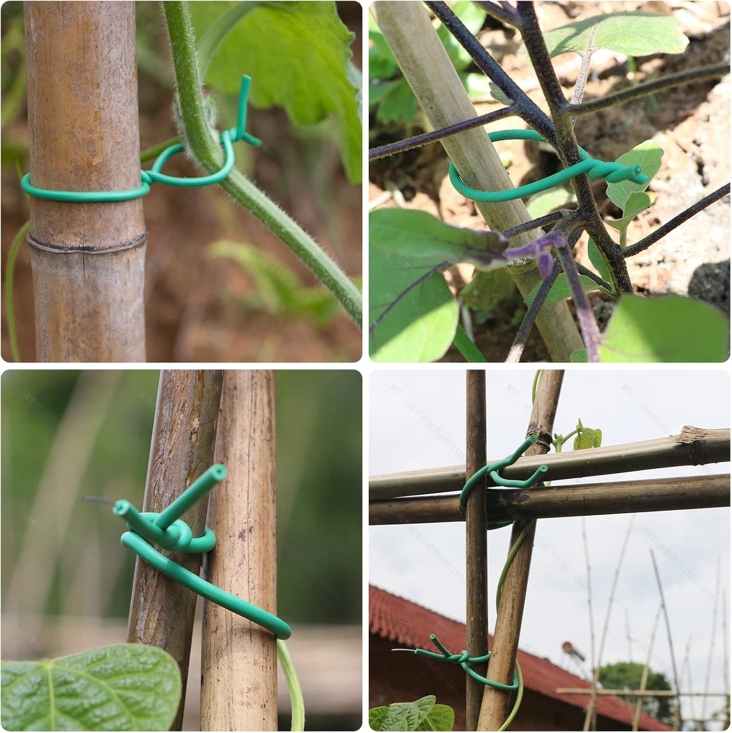 Garden Flexible Wire Tie, Soft Twist Plant Ties Support Plant Vines for Supporting and Fixing Garden Planting Branches Vines & Stems ，Organize Data Wire and Office Organization 65.6’ ( 3.5MM) (green)-VerdiqueGarden