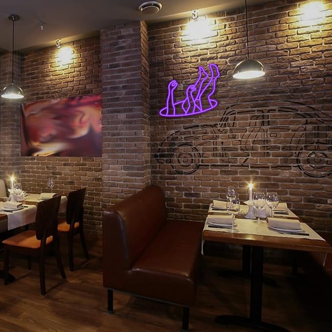 WLHOPE Falling Man Neon Sign Falling into Hole Neon Light Purple LED Neon Signs for Wall Decor USB Drop Into Neon Light Signs for Bedroom Home Bar Man Cave Game Room Party,Gift for Boys-VerdiqueGarden