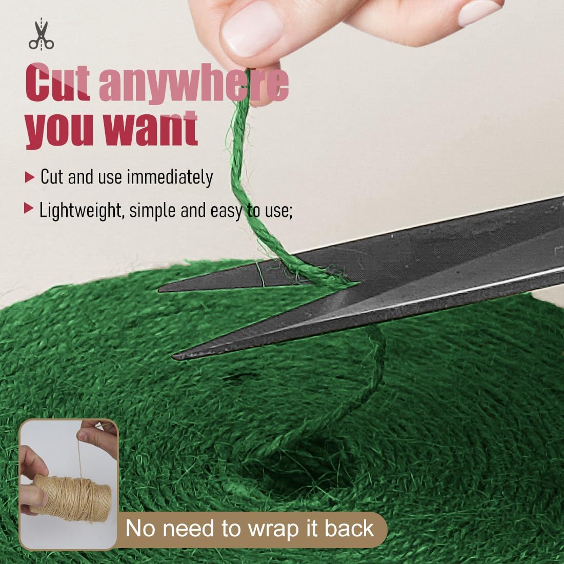 PerkHomy 800 Feet (2Pcs * 400Feet) Garden Twine Strong Natural Jute Long Green Twine for Gardening Tomato Climbing Plant Tie Floristry Crafts Gift Wrapping Packing Decor-VerdiqueGarden