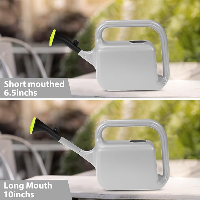 Outdoor Watering Can for Plants Indoor Watering Can for Houseplants 3/4 Gallon 3L (Grey)-VerdiqueGarden