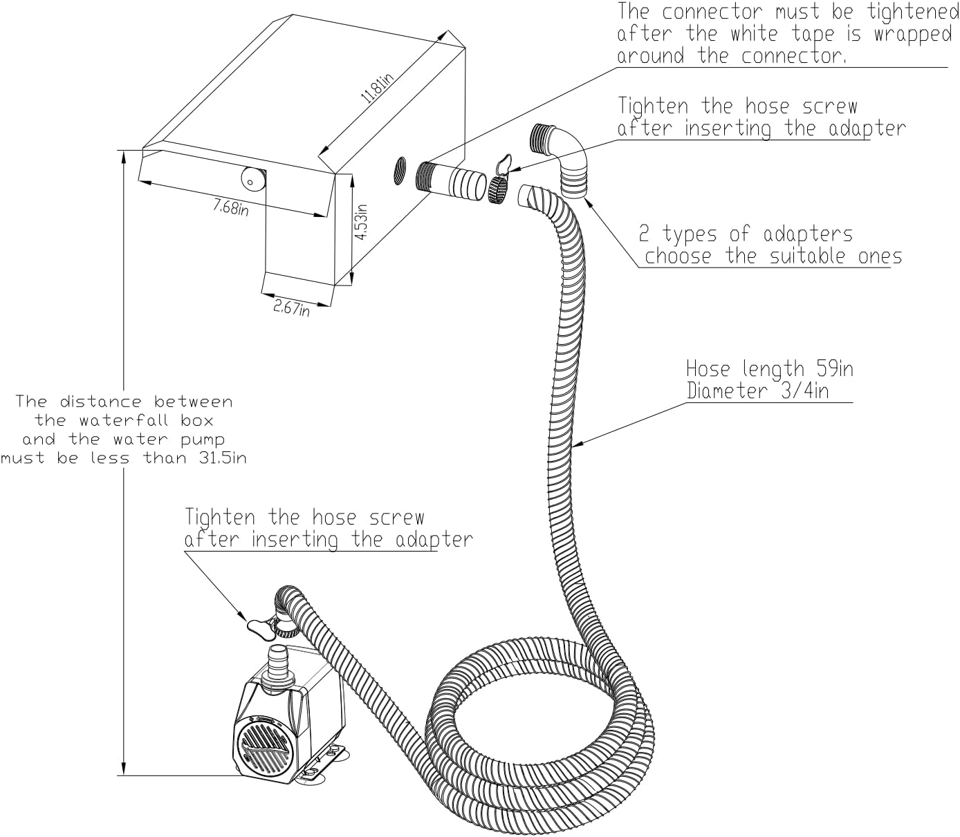 Stainless Steel Waterfall Spillway, APP Control Multi-Color LED Light Outdoor Pool Fountain, Water Spillway Koi Pond Waterfalls Fountains Kit for Garden Patio Swimming Pool Decoration-11.8"-VerdiqueGarden