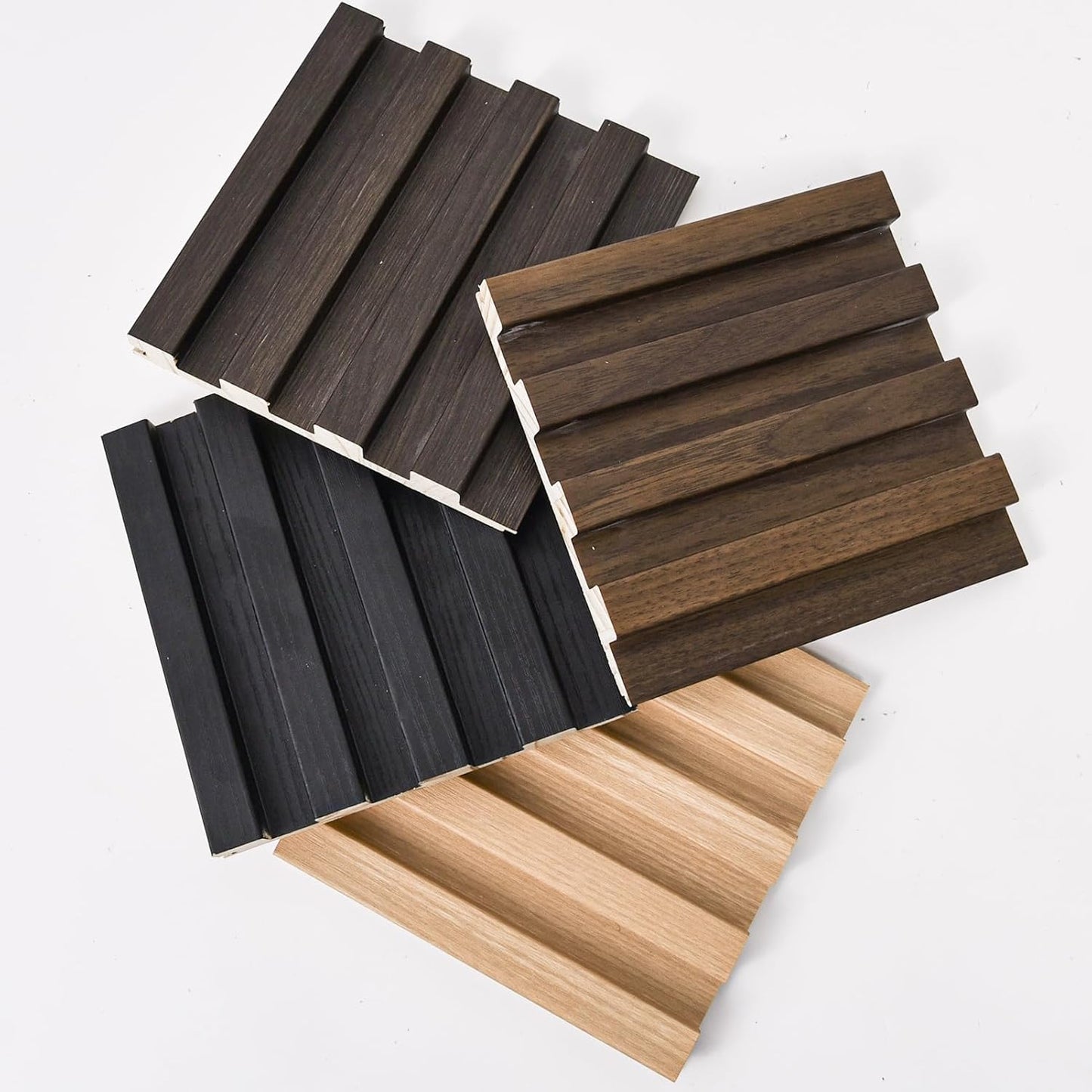 Art3d Slat Wood Wall Paneling for Interior and Ceiling Decoration - 4 Samples Pack, 6 x 5.7in.-VerdiqueGarden